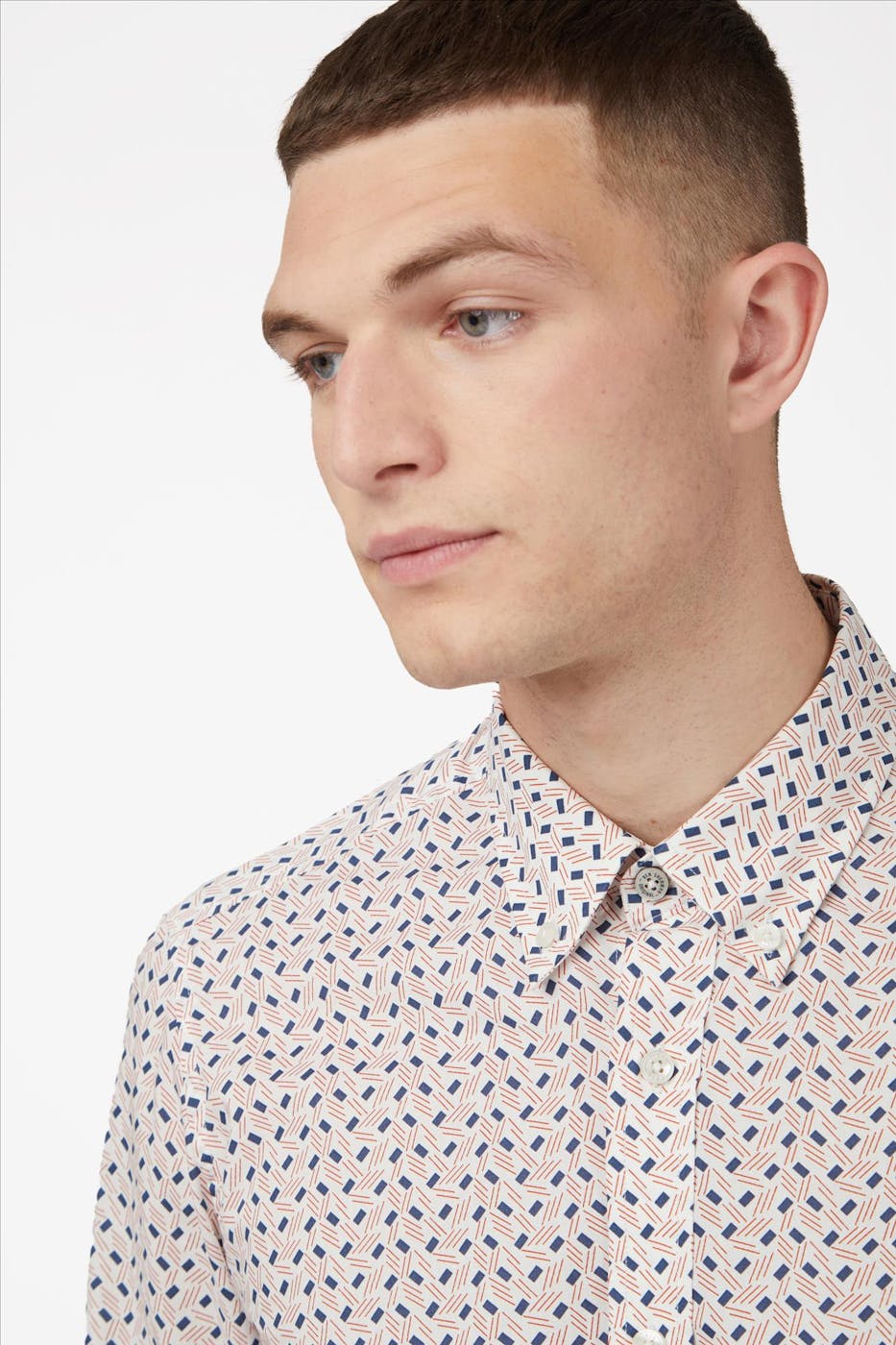 Ben Sherman - Ecru Modern Print hemd