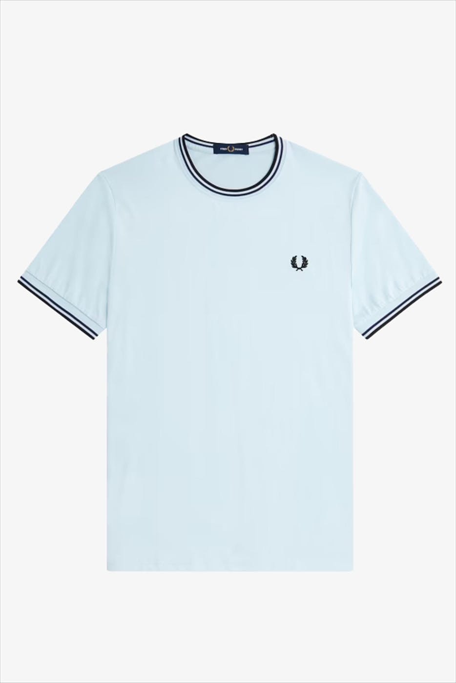 Fred Perry - Lichtblauwe Twin Tipped T-shirt