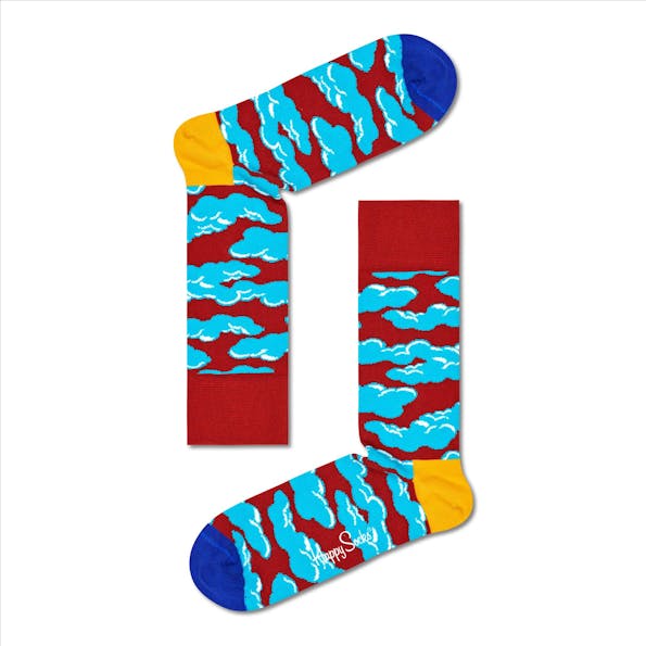 Happy Socks - Bordeaux Under The Clouds sokken, maat: 41-46