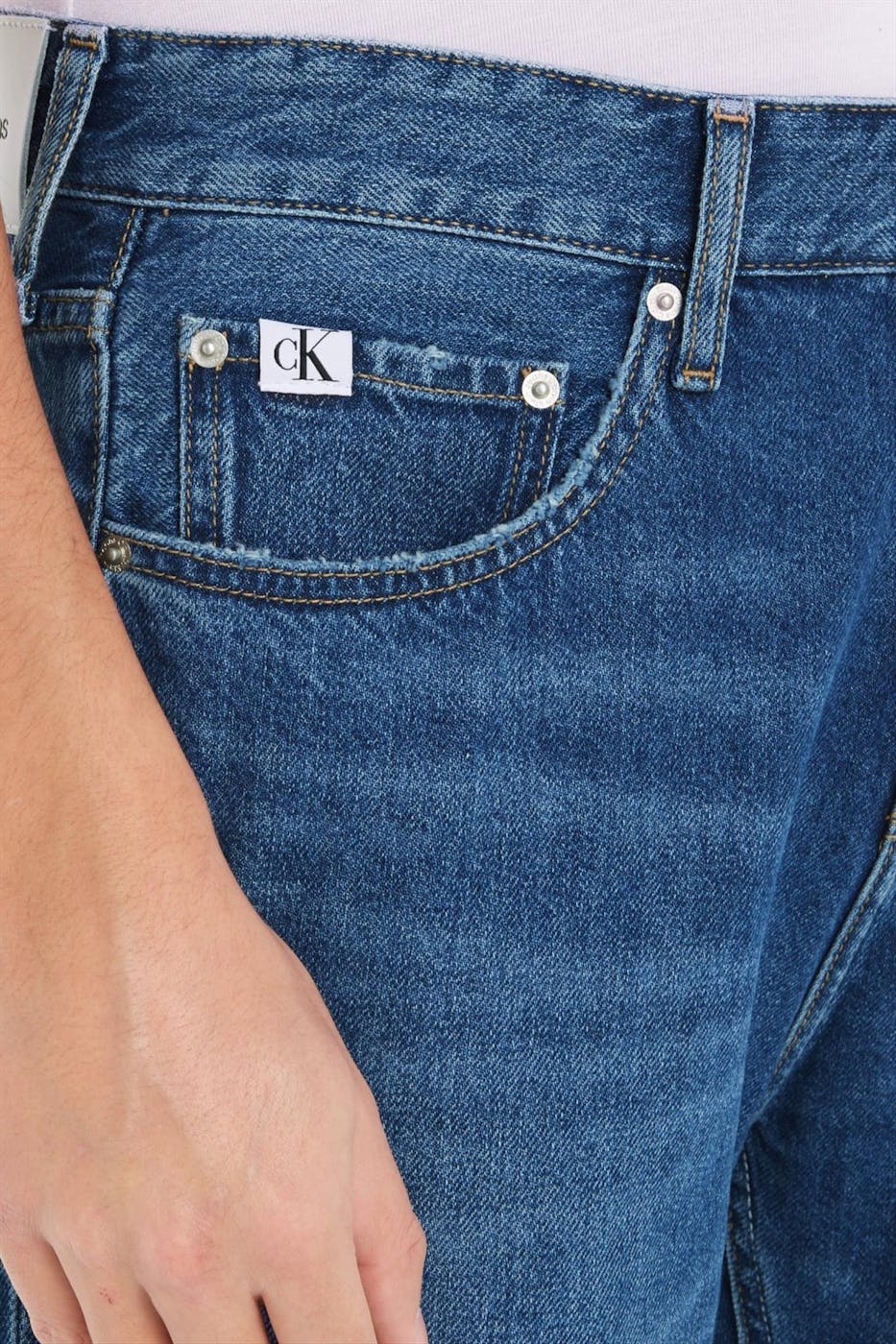 Calvin Klein Jeans - Blauwe 90s wide straight jeans