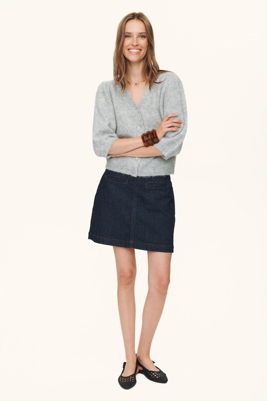 Nümph - Grijze Suri cardigan