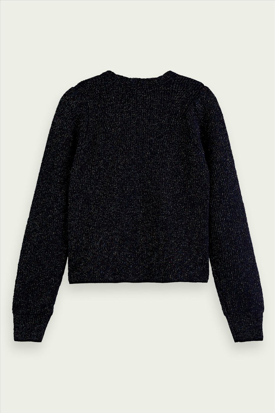 Scotch & Soda - Zwarte Geweven Glitter trui