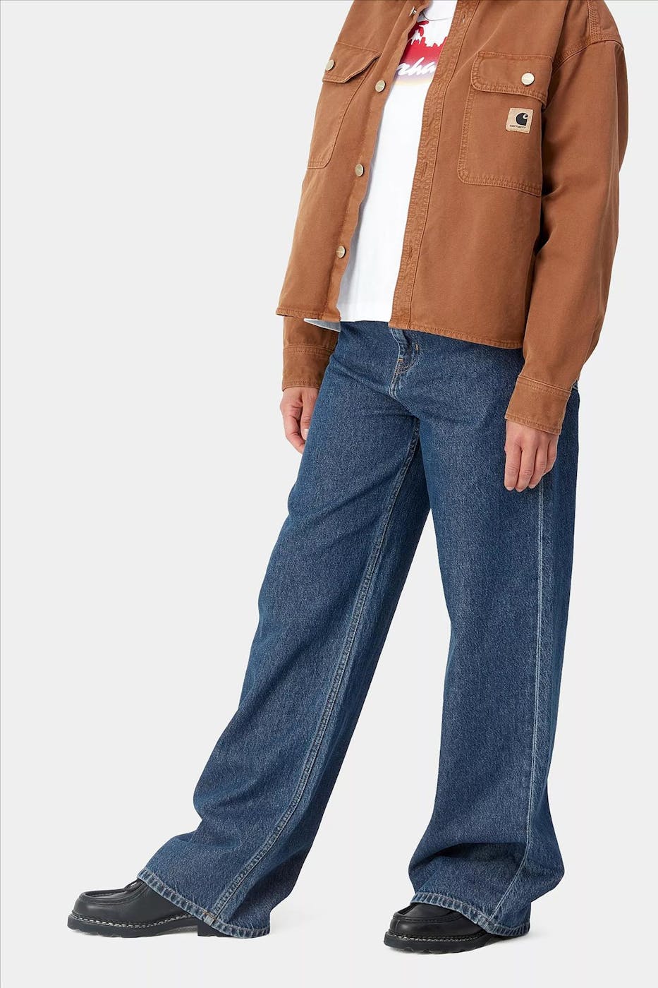 Carhartt WIP - Donkerblauwe Jane loose jeans