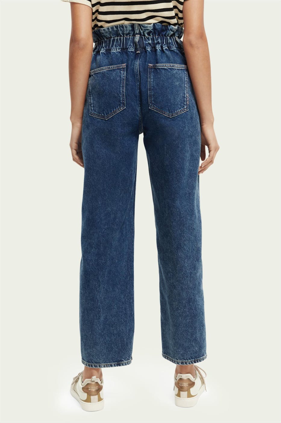 Scotch & Soda - Donkerblauwe High Rise Waisted Straight jeans