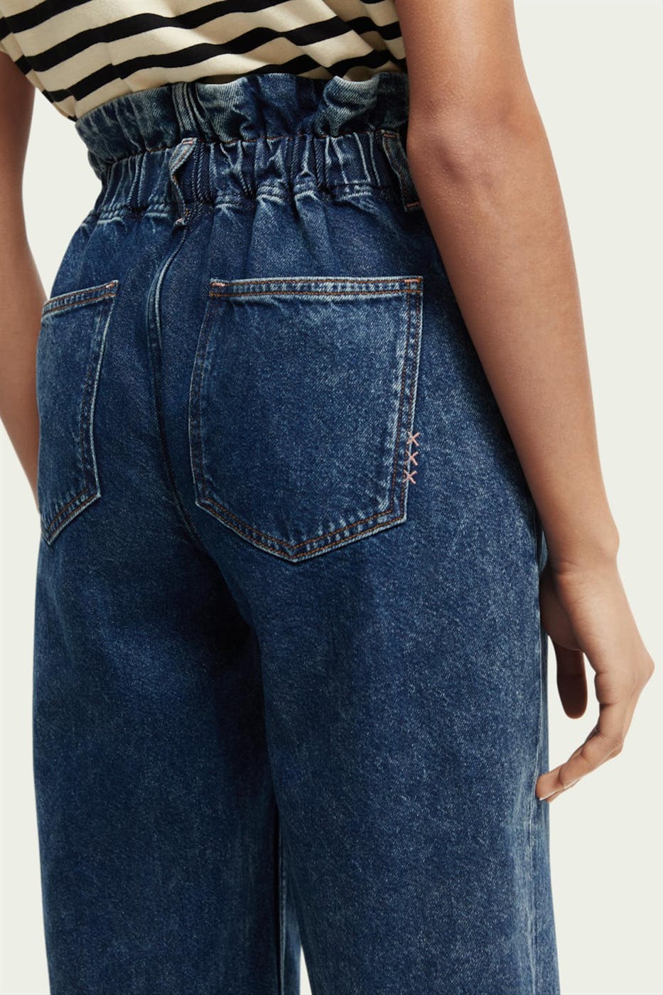 Scotch & Soda - Donkerblauwe High Rise Waisted Straight jeans