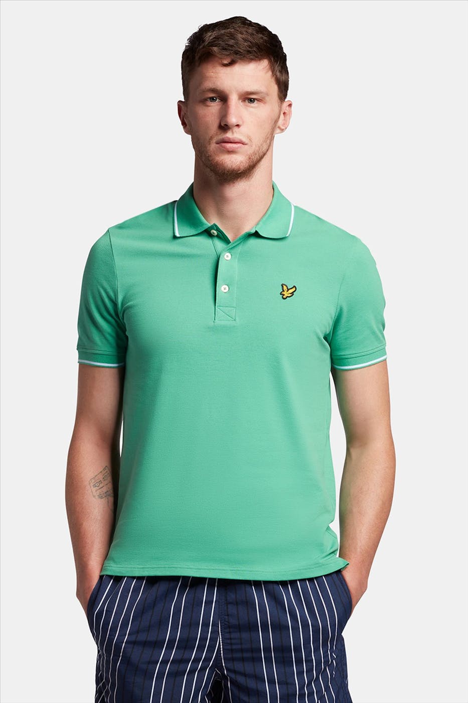 Lyle & Scott - Groene Tipped Polo Shirt