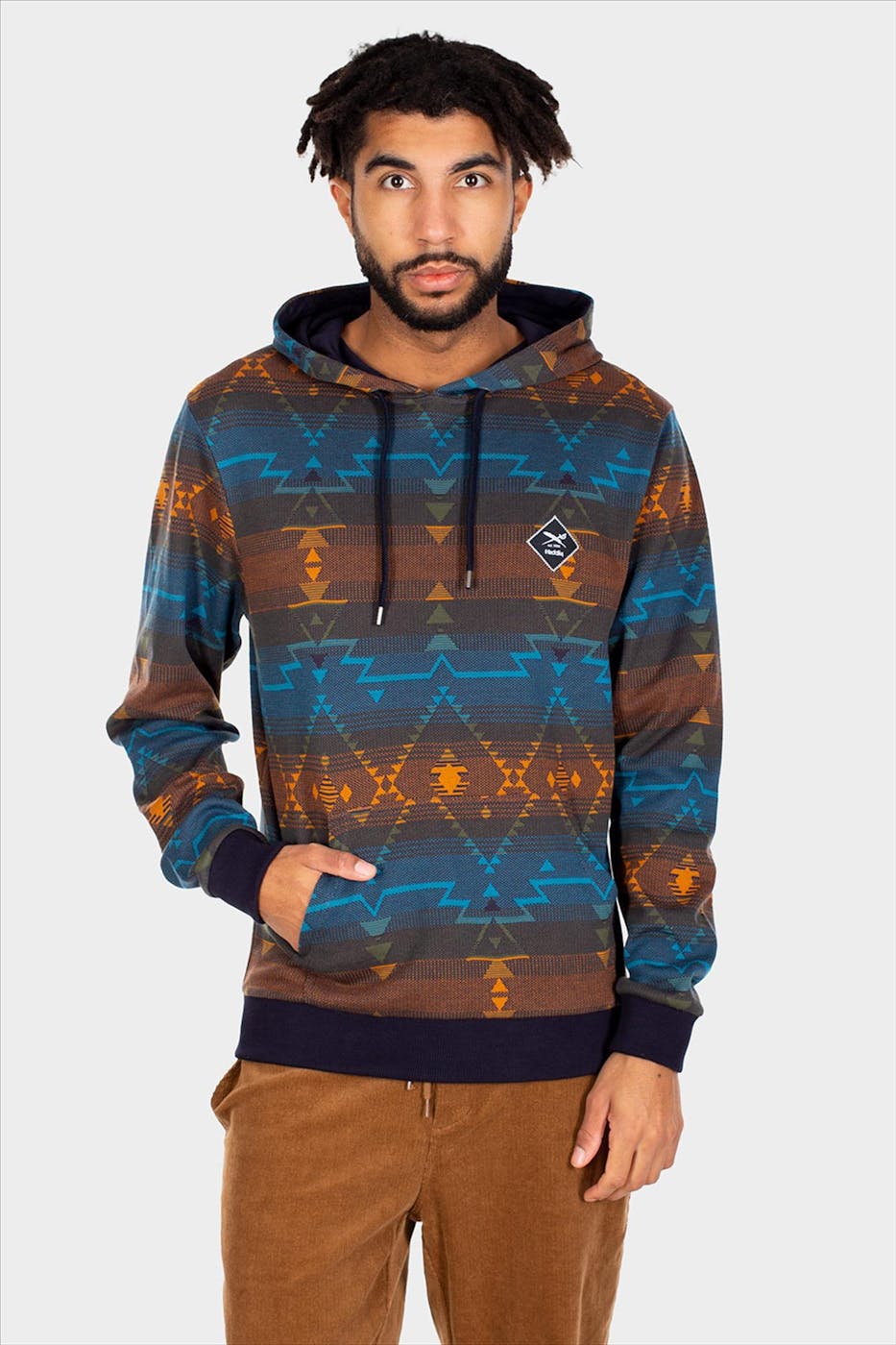 Iriedaily - Blauw-gele Santania hoodie