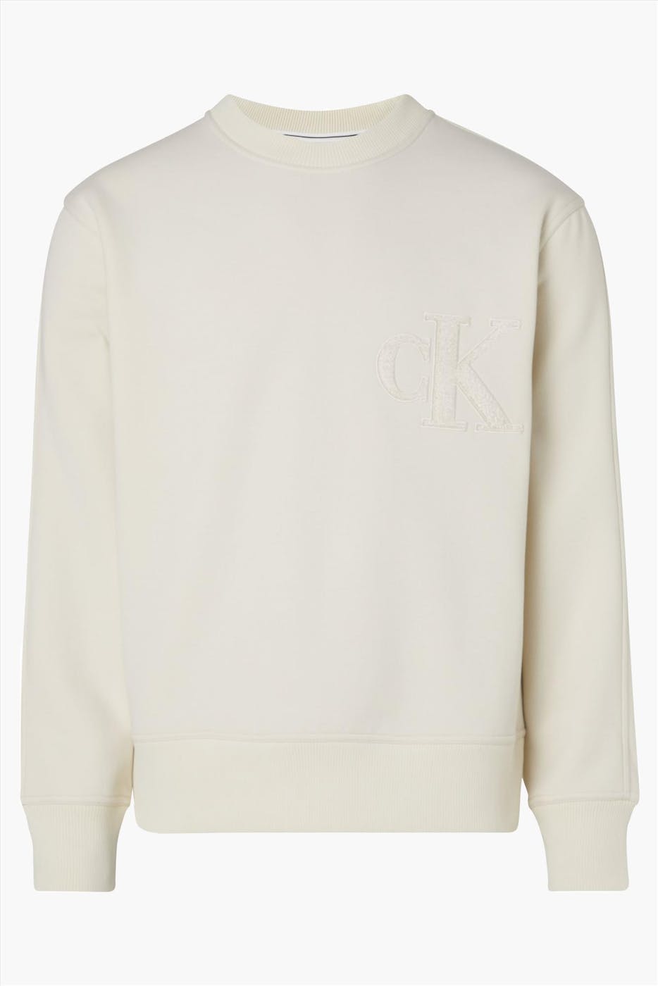 Calvin Klein Jeans - Beige Spons Logo sweater