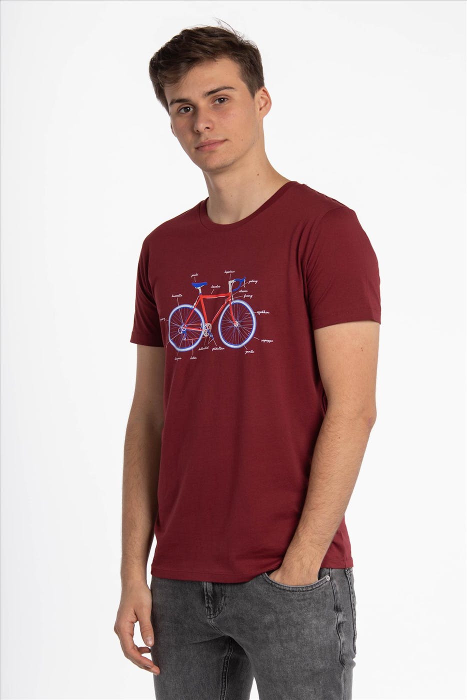 Brooklyn - Intwiel Bordeaux Fiets T-shirt