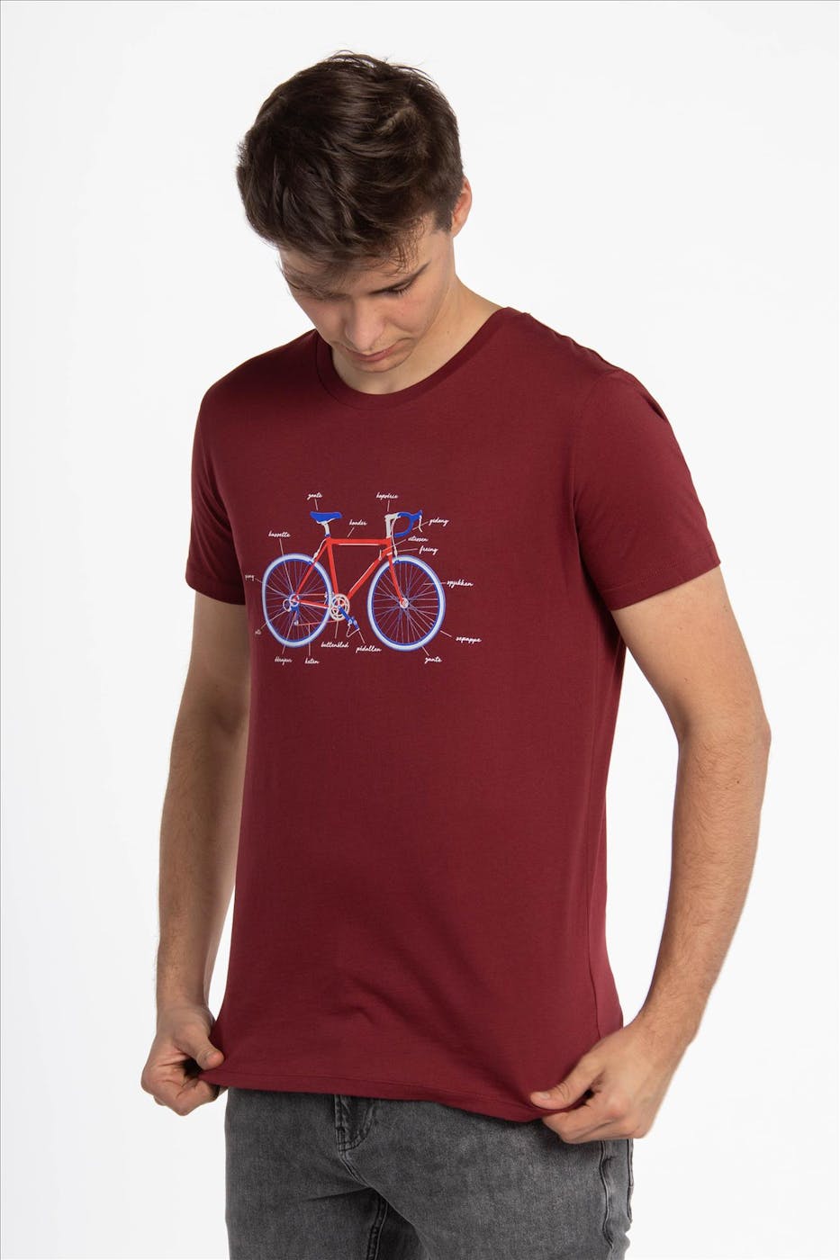 Brooklyn - Intwiel Bordeaux Fiets T-shirt