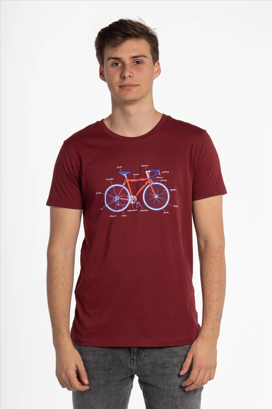 Brooklyn - Intwiel Bordeaux Fiets T-shirt