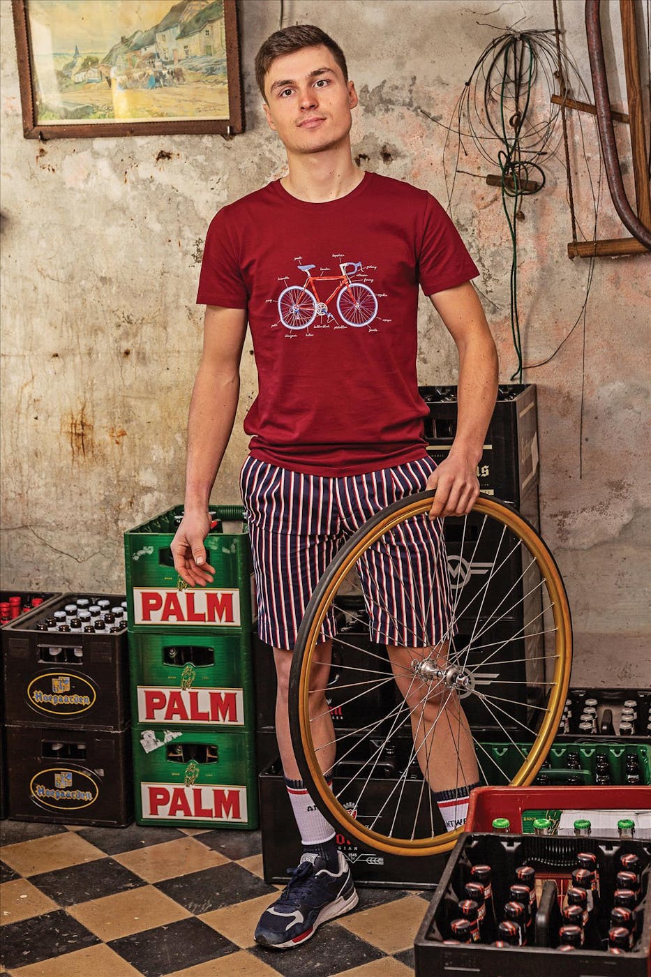 Brooklyn - Intwiel Bordeaux Fiets T-shirt