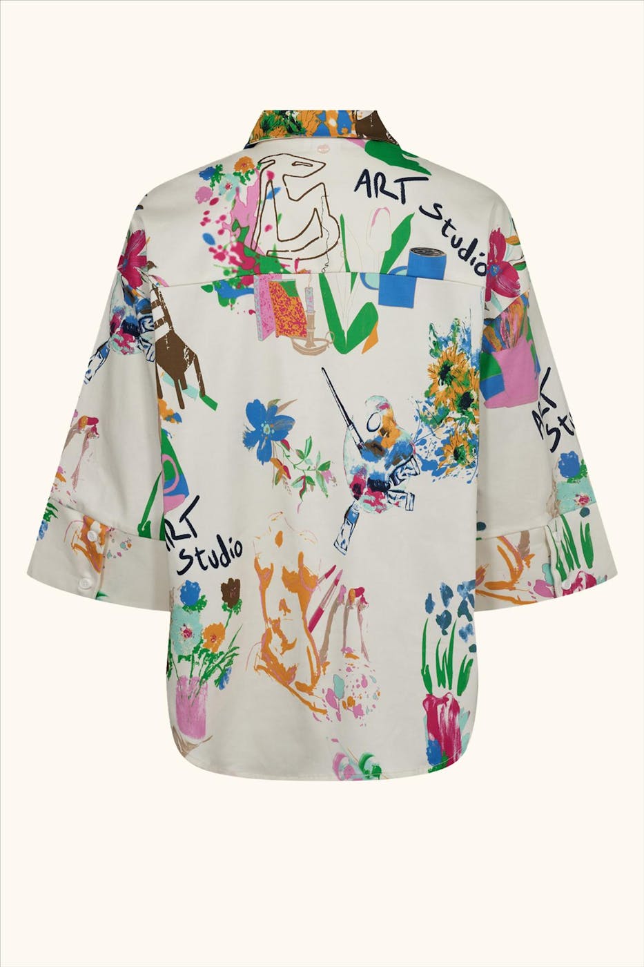 Nümph - Ecru-Multicolor Ida blouse