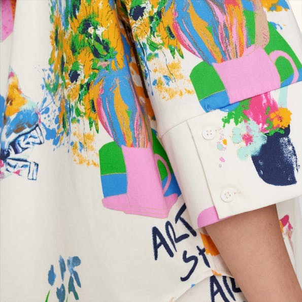 Nümph - Ecru-Multicolor Ida blouse