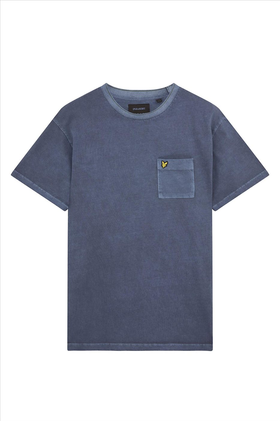 Lyle & Scott - Donkerblauwe Pigment Dye T-shirt