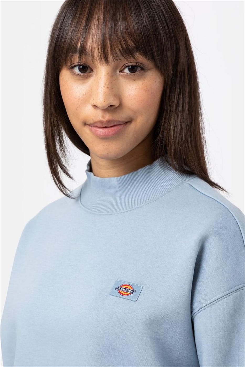 Dickies - Lichtblauwe Oakport High Neck sweater