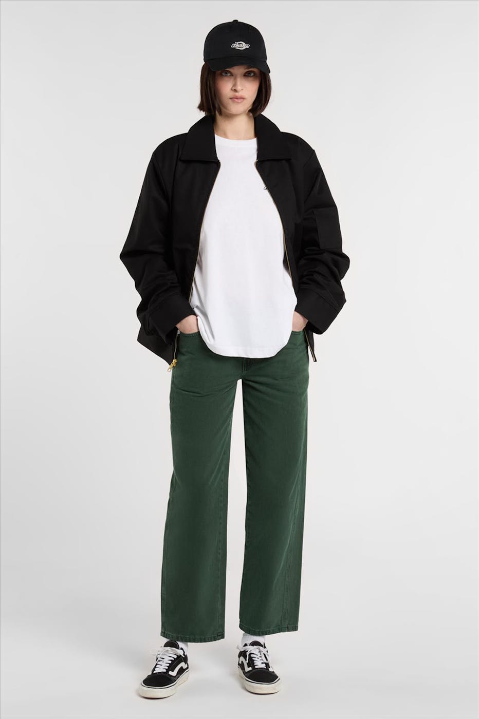 Dickies - Donkergroene Farner relaxed straight jeans