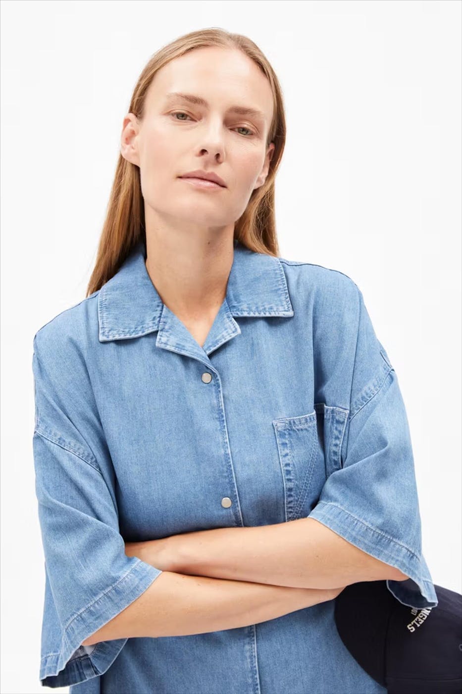 Armed Angels - Blauwe Tamikaa Denim jurk