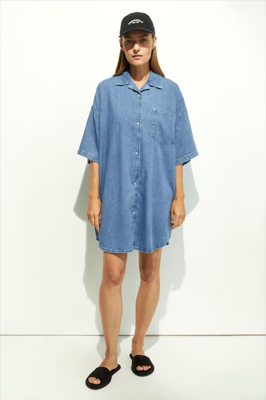 Armed Angels - Blauwe Tamikaa Denim jurk