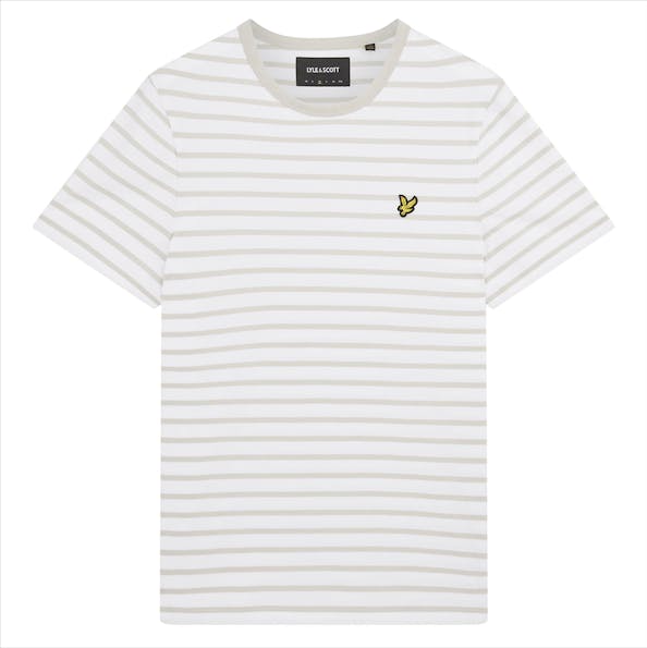 Lyle & Scott - Wit-beige Breton Stripe T-shirt