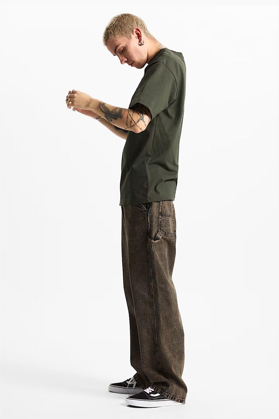 Vans - Donkergroene Left Chest T-shirt