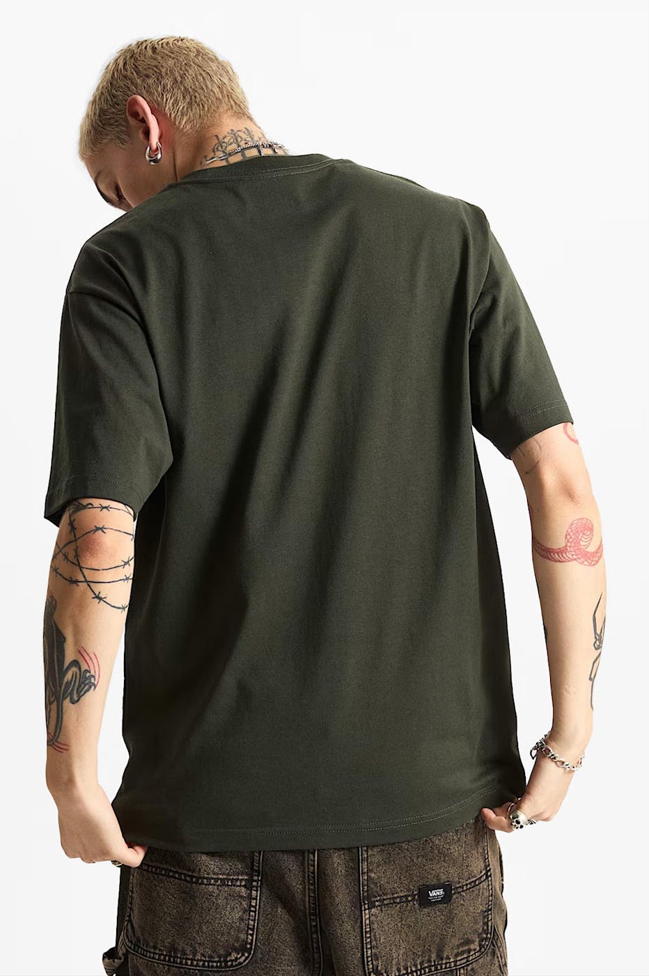 Vans - Donkergroene Left Chest T-shirt