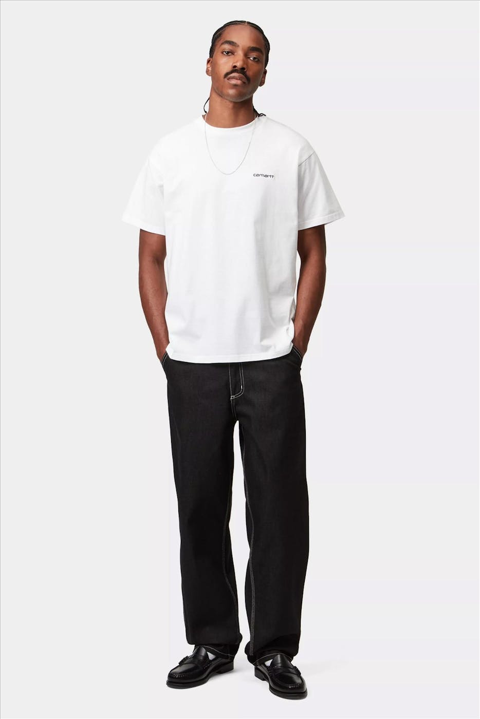 Carhartt WIP - Witte Script Embroidery T-shirt