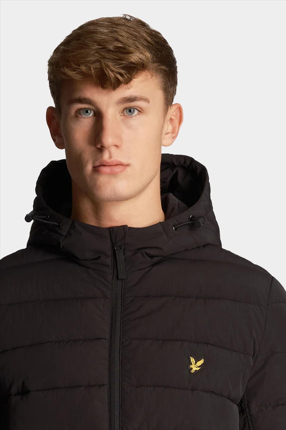 Lyle & Scott - Zwarte Lightweight pufferjas