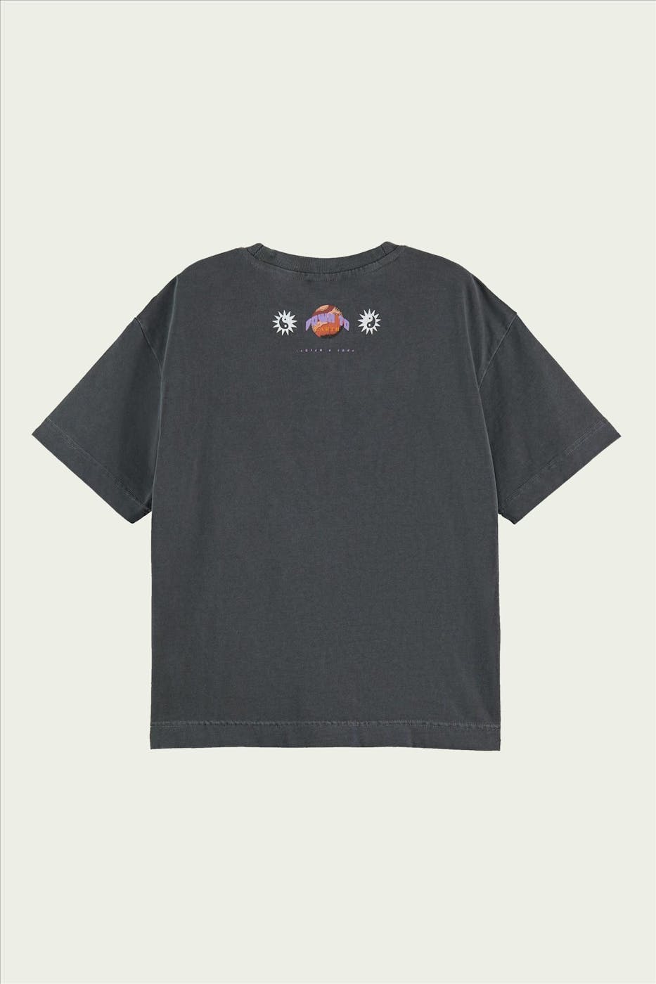 Scotch & Soda - Donkergrijze Space T-shirt