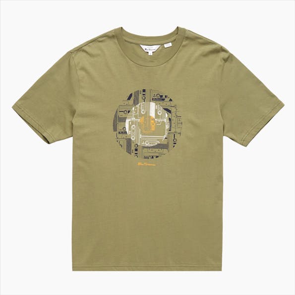 Ben Sherman - Groene Target Cassette T-shirt