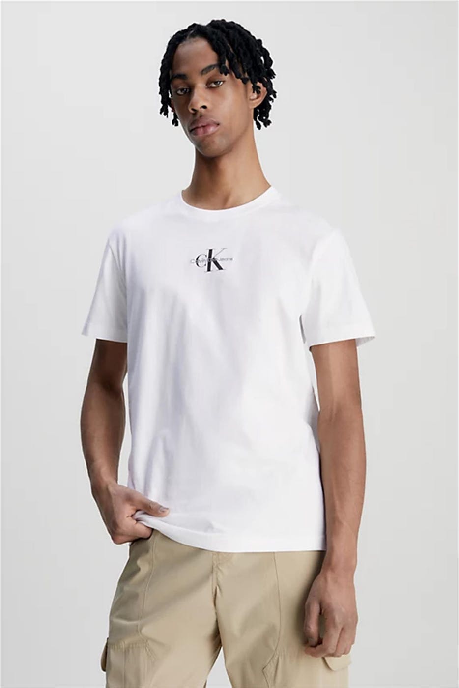 Calvin Klein Jeans - Witte Monogram Logo t-shirt