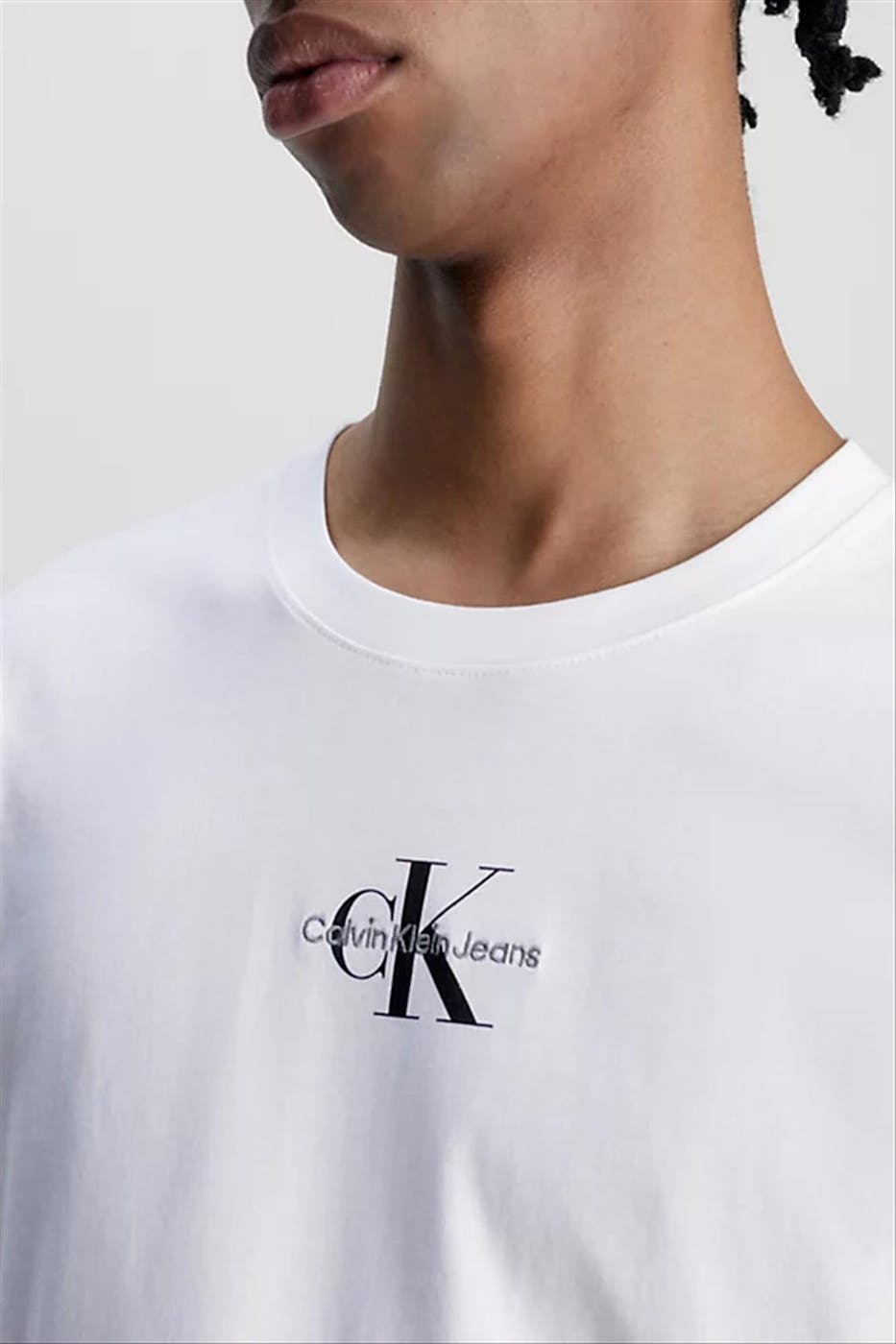 Calvin Klein Jeans - Witte Monogram Logo t-shirt