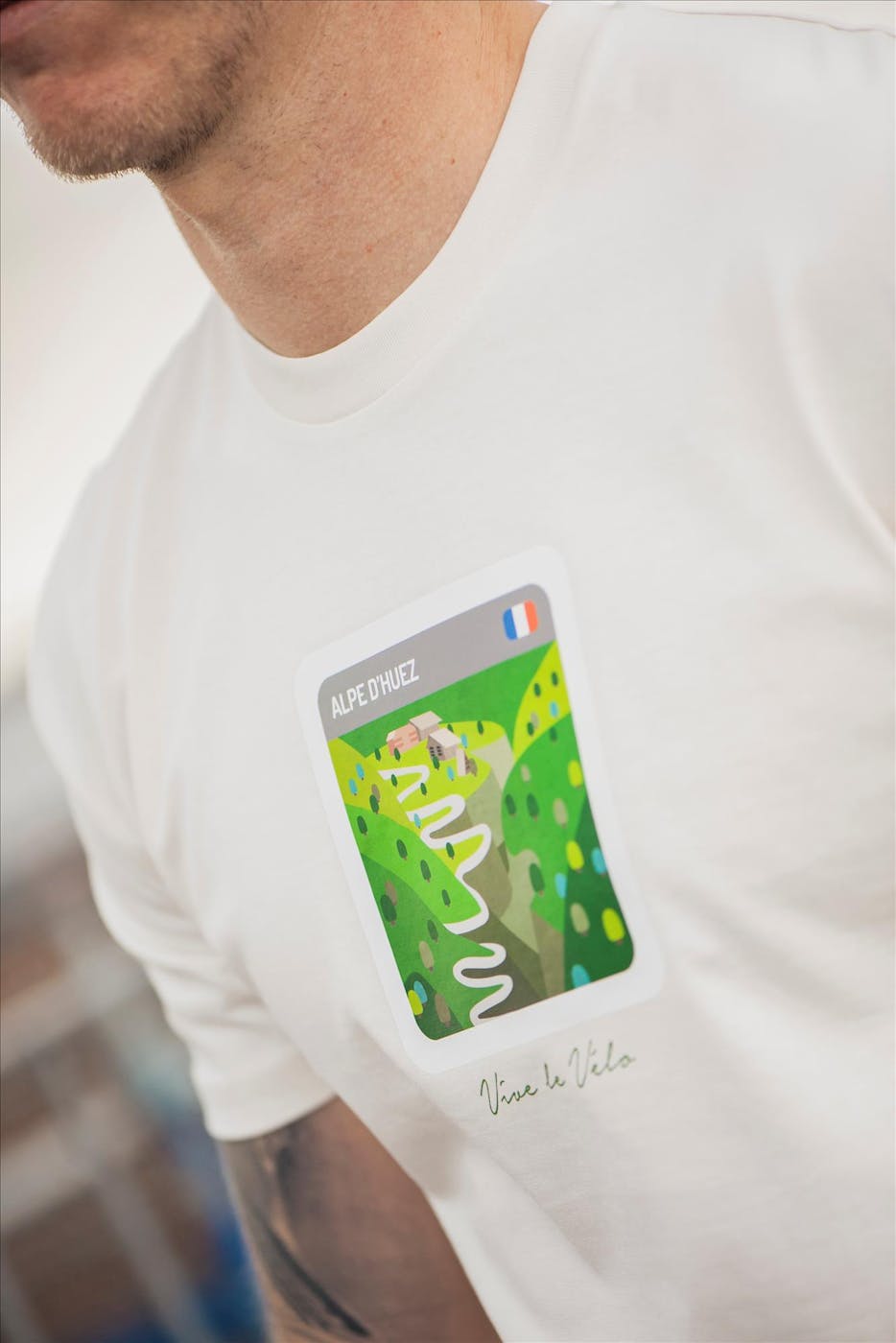 Vive le vélo - Ecru Alpe D'Huez T-shirt