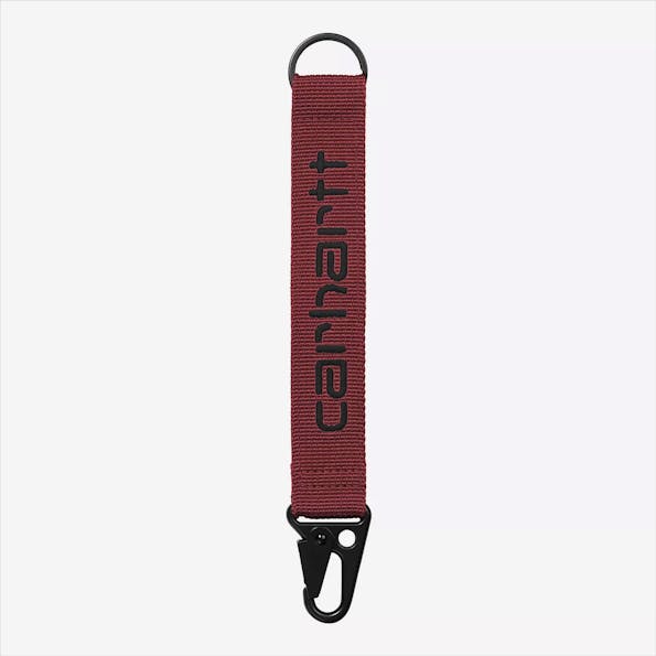 Carhartt WIP - Donkerrode Jaden sleutelhanger