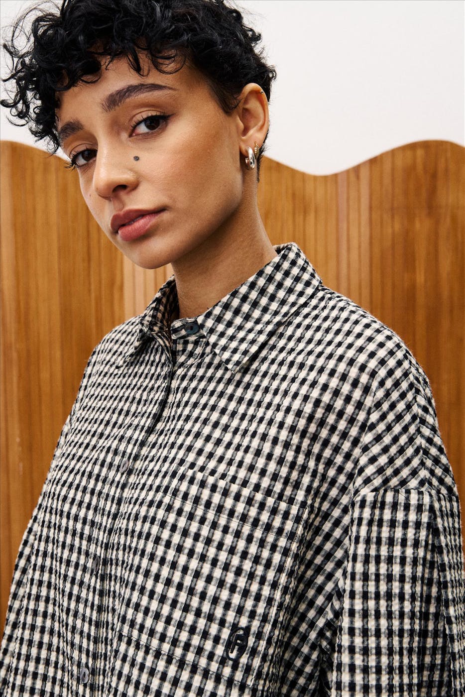 FRNCH - Zwart-Witte Raven blouse