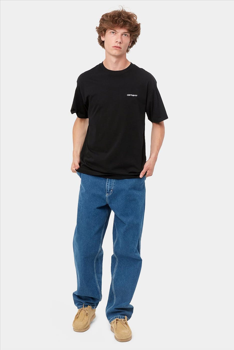 Carhartt WIP - Zwarte Script Embroidery T-shirt