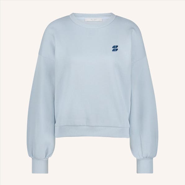 BY BAR - Lichtblauwe Bibi Logo sweater