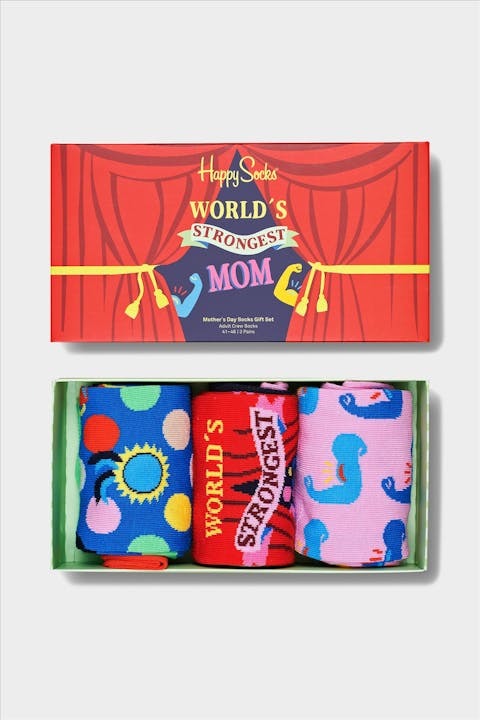 Happy Socks - Multicolour Mother´s Day sokken Gift Box 3-Pack, maat: 36-40