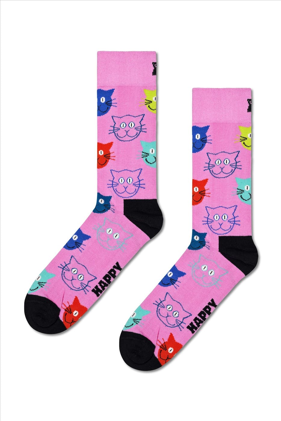 Happy Socks - Multicolour 3-pack Mixed Cat sokken, maat: 41-46