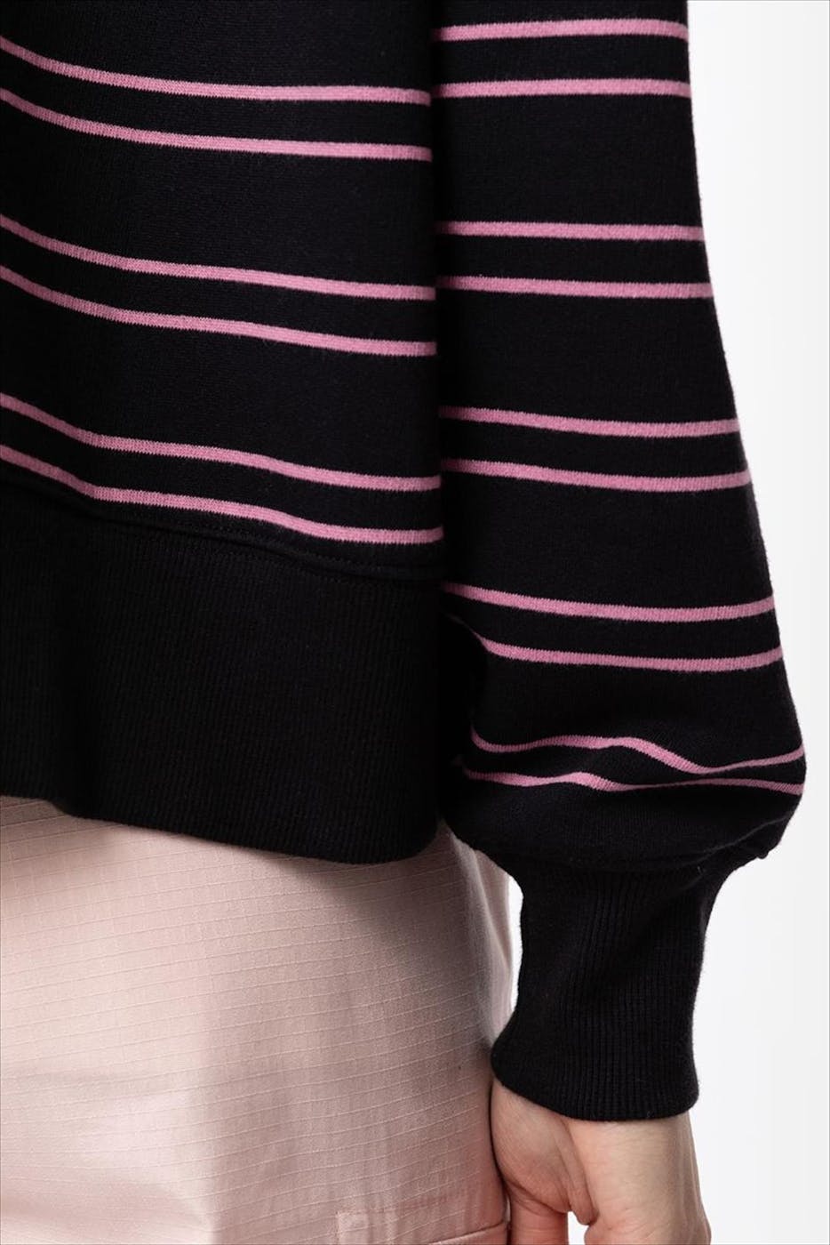 Dickies - Zwart-roze Westover Stripe sweater