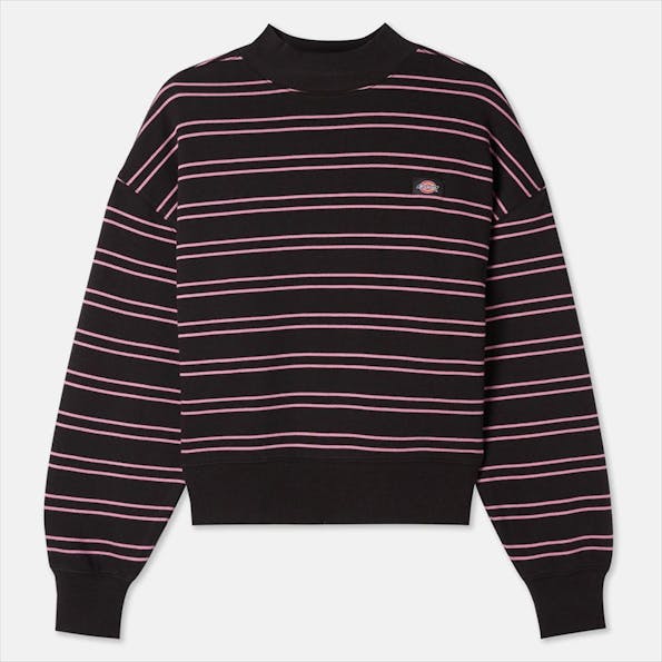 Dickies - Zwart-roze Westover Stripe sweater