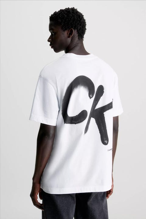 Calvin Klein Jeans - Witte Sprayprint T-shirt