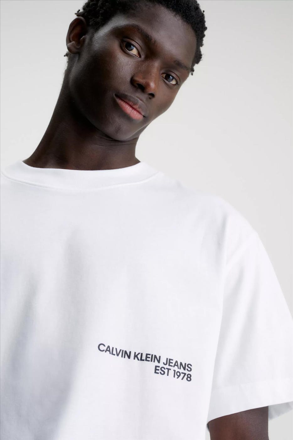 Calvin Klein Jeans - Witte Sprayprint T-shirt