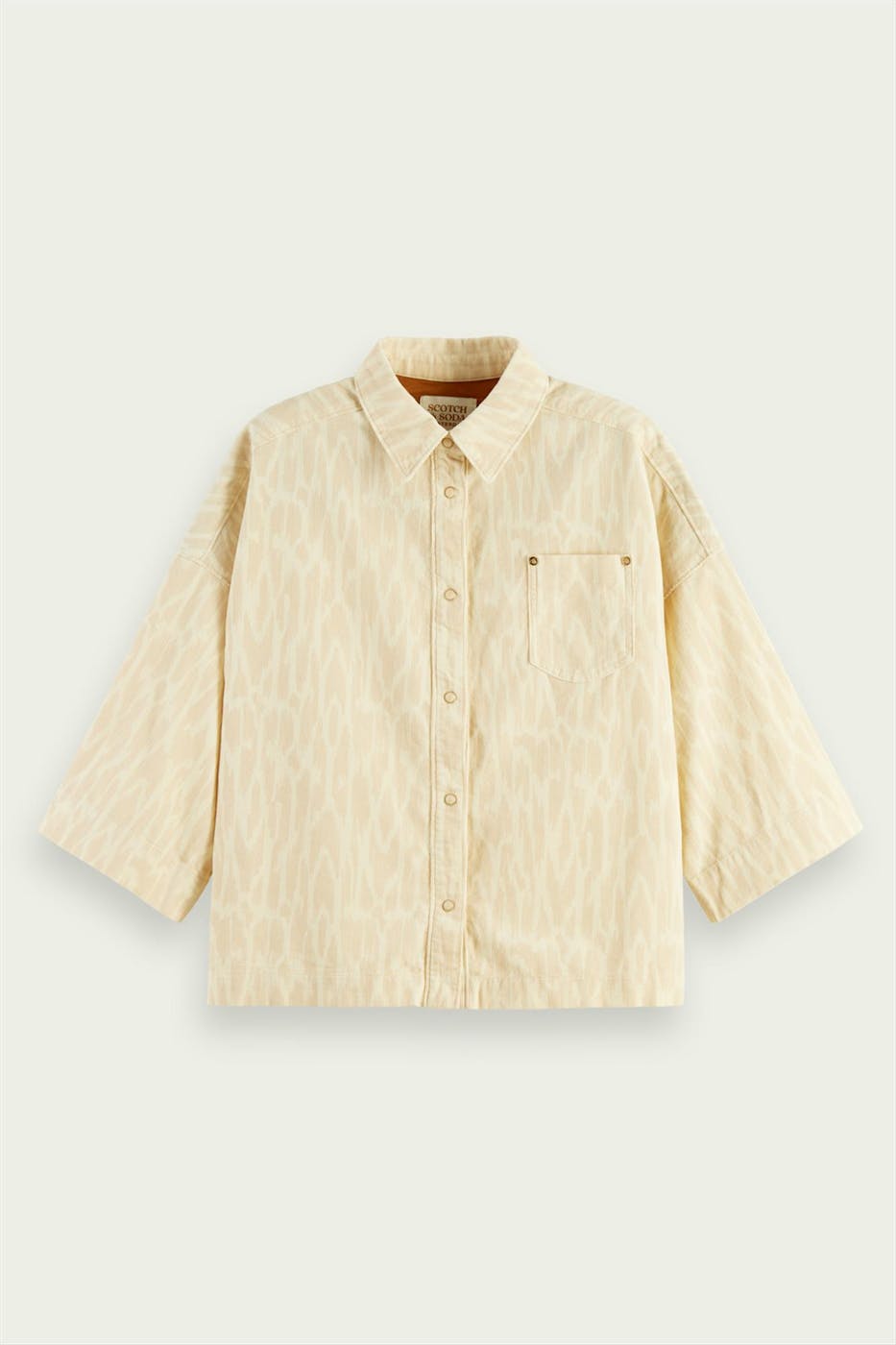 Scotch & Soda - Ecru Giraf Oversized blouse
