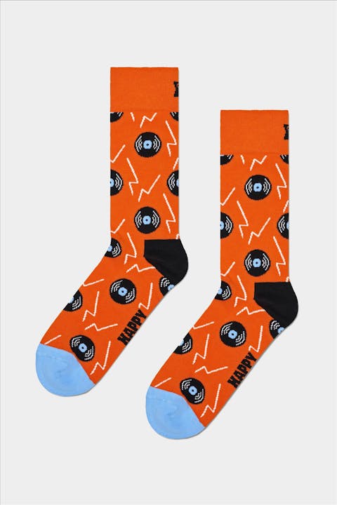 Happy Socks - Oranje Vinyl sokken, maat: 41-46