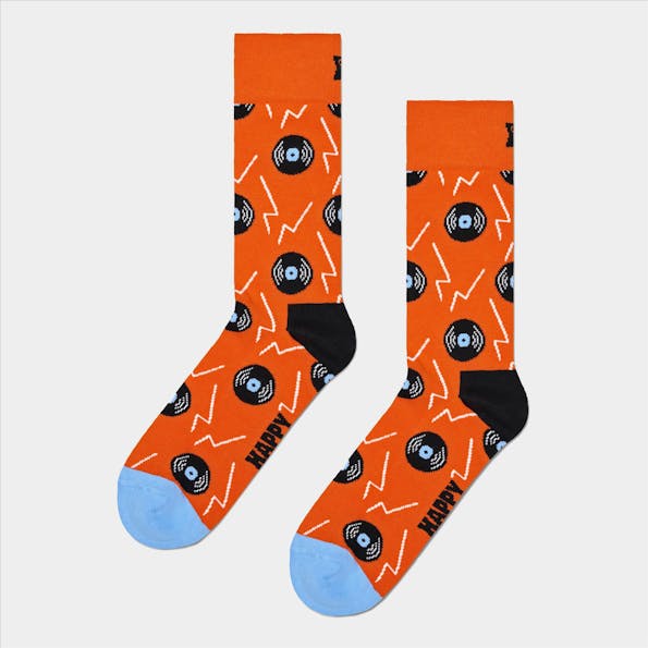 Happy Socks - Oranje Vinyl sokken, maat: 41-46