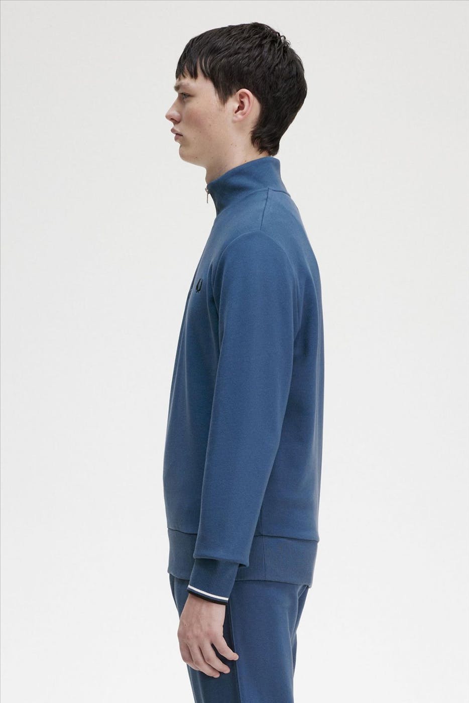 Fred Perry - Blauwe Half Zip sweater