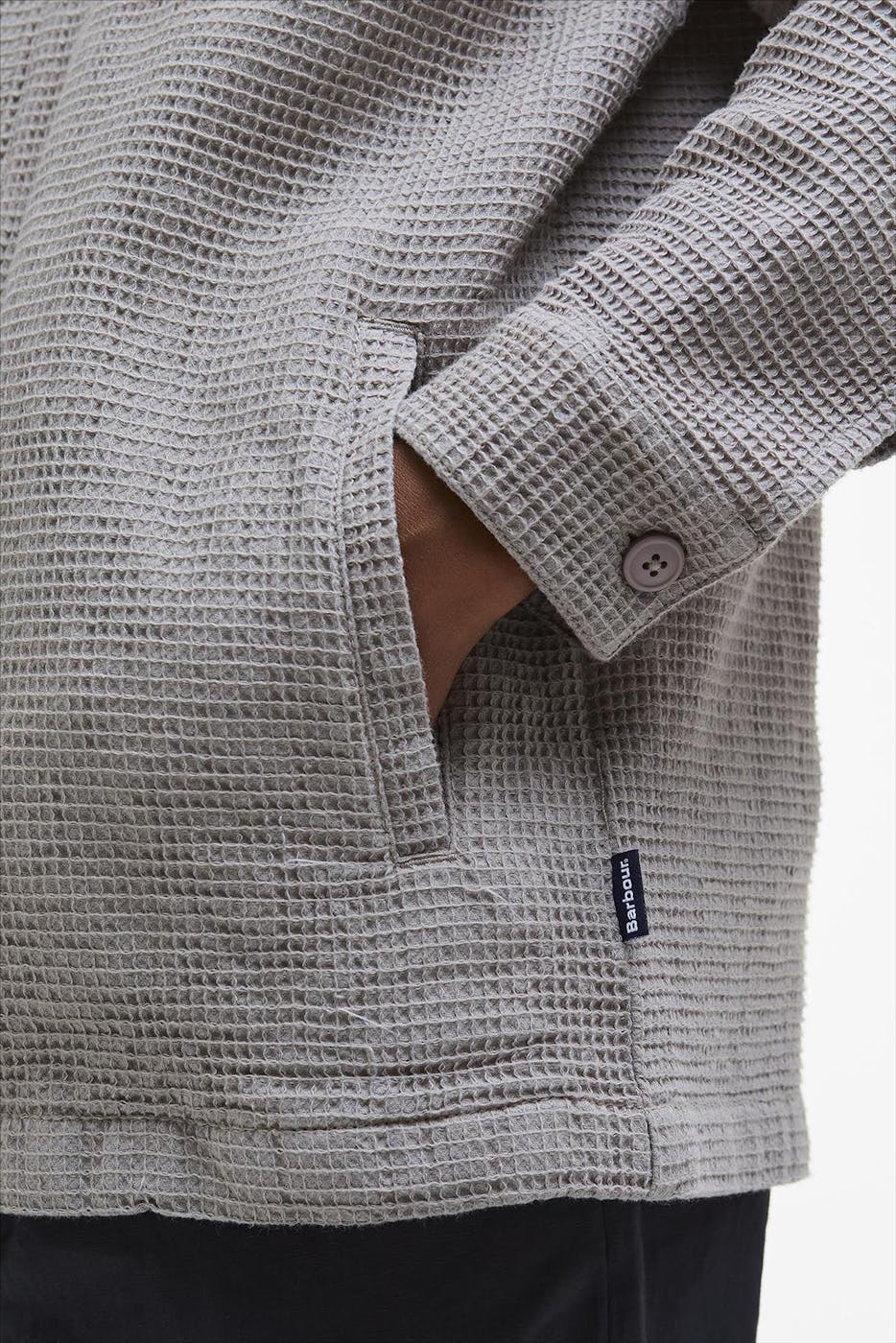 Barbour - Zandbeige Waffle overshirt