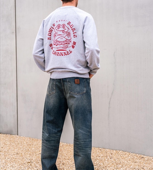 Edwin - Grijze Music Channel sweater