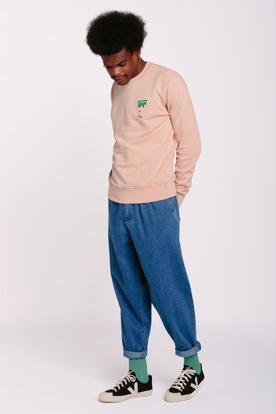 OLOW - Donkerroze Skatepalm sweater